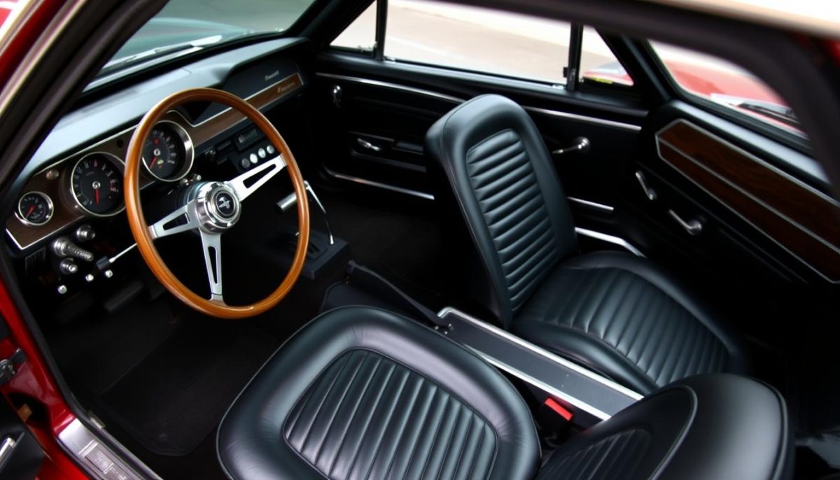 Mustang seating and vintage dashboard